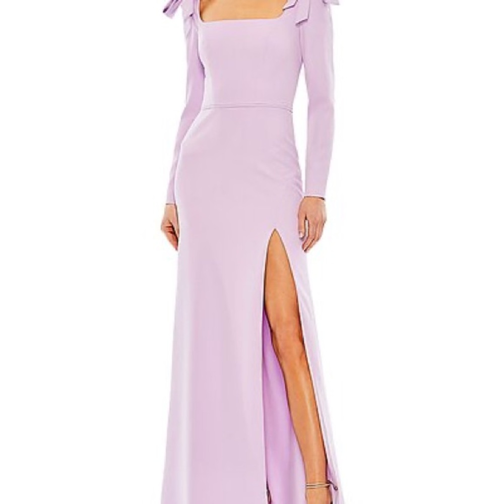 Mac Duggal Lilac Long Sleeve Gown